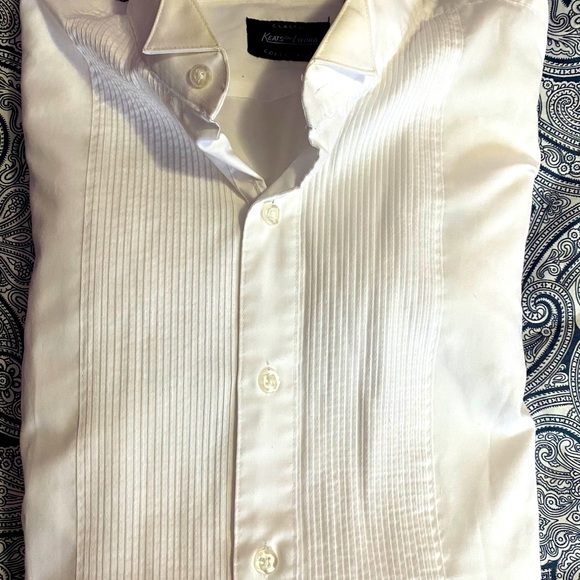 KEATS & LYFORD white formal shirt size men’s large - Picture 1 of 5